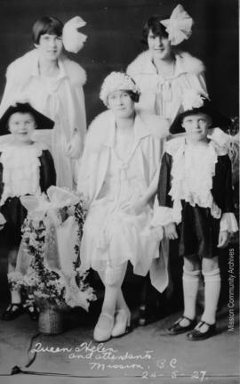 Queen Helen and Attendants, Mission B.C. May 24, 1927