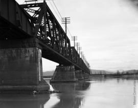 Low water mark April 17th, 1948 - Mission City Bridge