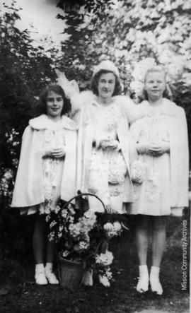 Queen Annabel and Attendants, Mission B.C. May, 1941