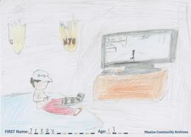 Drawing expressing the impact of the COVID-19 pandemic by Jerry, age 13.