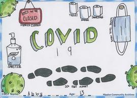 Drawing expressing the impact of the COVID-19 pandemic by Abby, age 13.