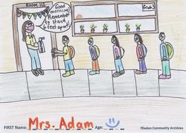 Drawing expressing the impact of the COVID-19 pandemic by Mrs. Adam.