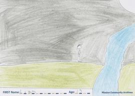 Drawing expressing the impact of the COVID-19 pandemic by Liam, age 13.